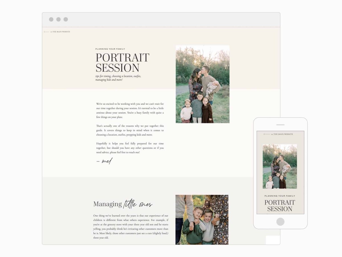 Family Portrait Session Guide